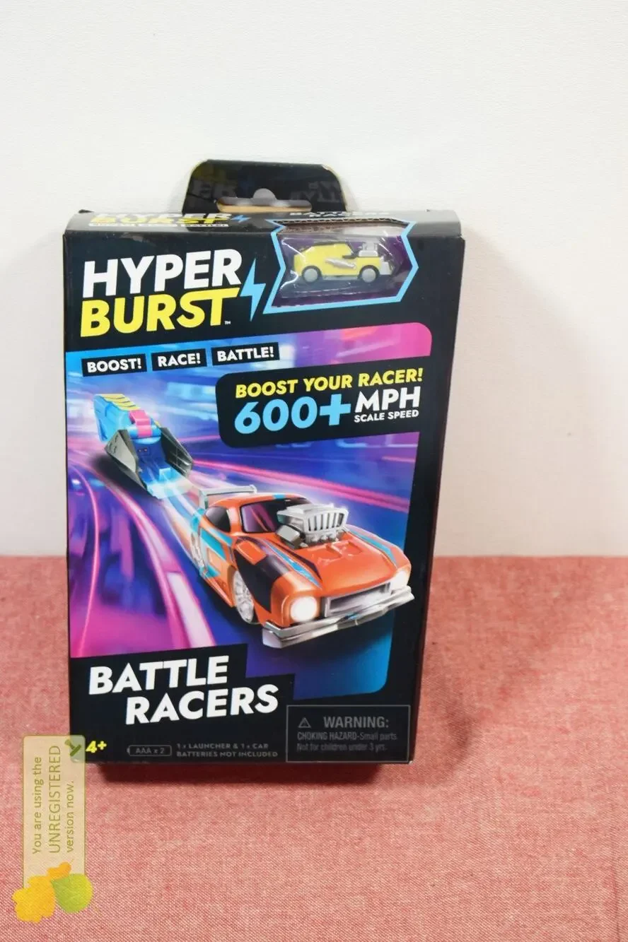 Hyper Burst Battle Racers Yellow Crusher Car and Launcher